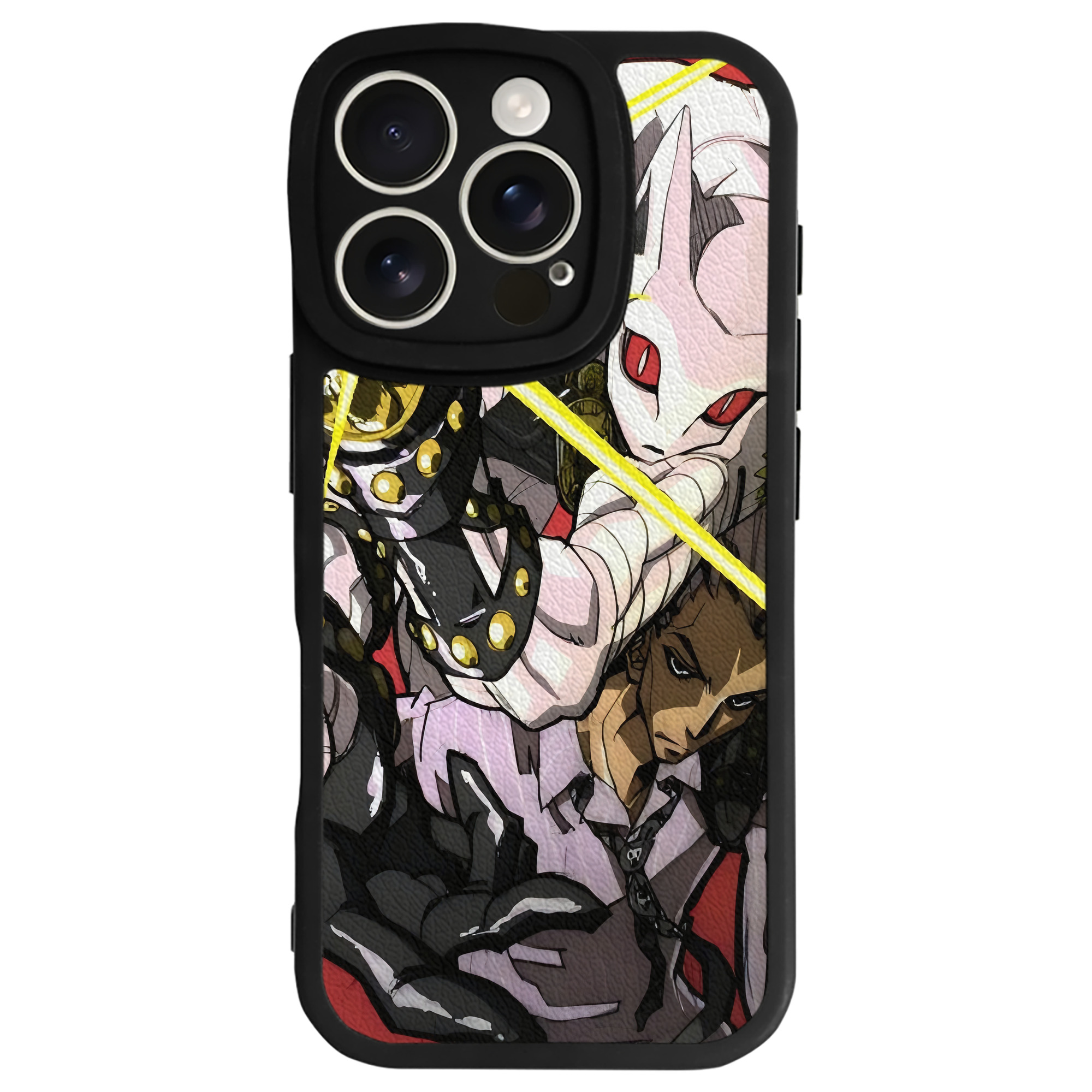 （画像用） ジョジョの奇妙な冒険 JoJo's Bizarre Adventure 【iPhone 16シリーズ対応】シリコンスマホケース（レザー調） 材質：シリコン
